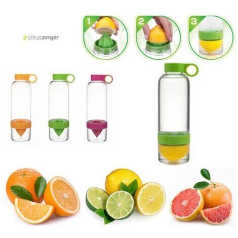 BORRACCIA CITRUS ZINGER BOTTIGLIA INFUSIONE SPREMIAGRUMI CORSA PALESTRA