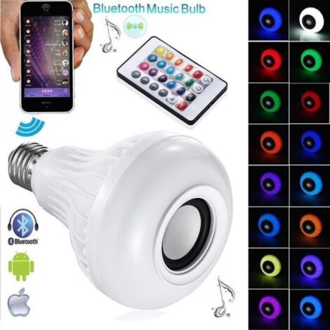 LAMPADINA RGB MUSICA BLUETOOTH LAMPADA LED LUCE CASSA SPEAKER