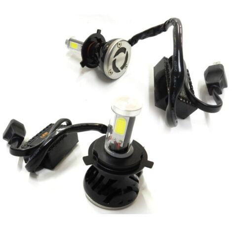 Trade Shop - Coppia Lampade Fari Ricambio Per Auto 4 Led 8s H4 Alta  Luminosita' Bianco Freddo