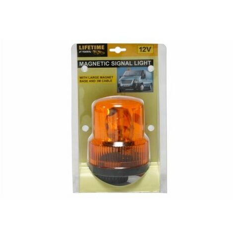 Trade Shop - Lampada Di Segnalazione 12v Con Attacco Magnetico Per Auto  Camion Arancione