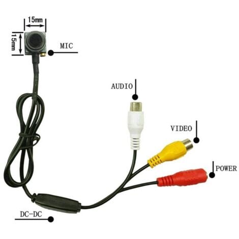 MINI MICRO TELECAMERA CAMERA SPIA SPY COLORI AUDIO CON MICROFONO