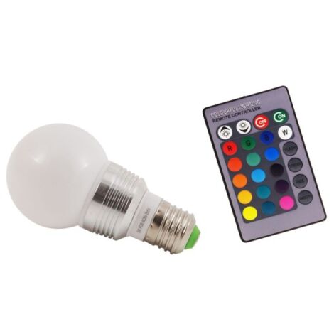 Lampada led a bulbo RF RGBW con telecomando 230V E27 2700 K, Illuminazione