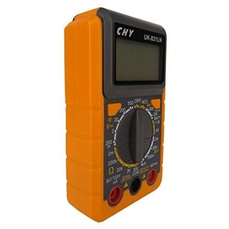 Trade Shop - Tester Multimetro Digitale Lcd Con Puntali Rilevatore Ampere  Uk-831ln
