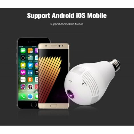 Trade Shop - Telecamera Lampadina Hd 360° Hd Wifi P2p Ir 960p Gestibile Da  App Android