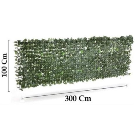Siepe artificiale Edera Divy 3D in poliestere, verde H 1 m x L 3 m