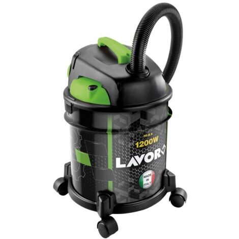 Aspirapolvere solidi e liquidi Lavor 1200w, aspiraliquidi bidone aspiratutto  con fusto in acciaio serigrafato da 30 litri.