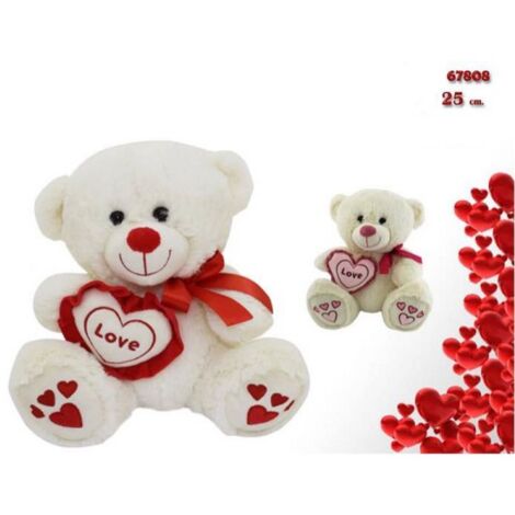 Pupazzo ad orso con cuore san valentino