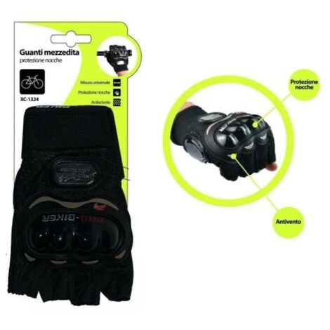 Trade Shop - Guanti Mezzedita Protezione Nocche Universali Per Moto Bici  Bicicletta Xc-1324