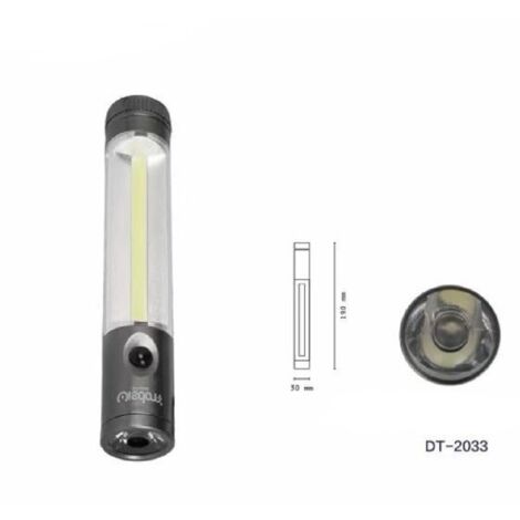 Trade Shop - Faro Torcia Led Ricaricabile Luminosita Regolabile Doppia  Emissione Luce Dt-2166