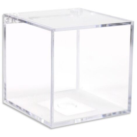 Cubo vetrina cm 40 espositore da terra in plexiglass trasparente