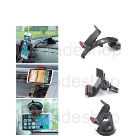 Trade Shop - Supporto Jhd-301 Auto Universale 360 Gradi 3 In 1 Ventosa Per  Smartphone