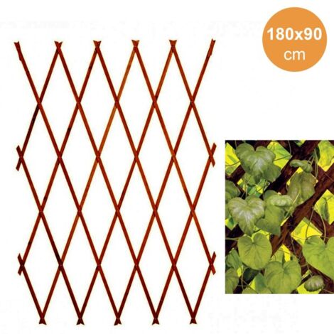 Griglia da giardino diagonale in legno di pino, 100x4,4x180 cm
