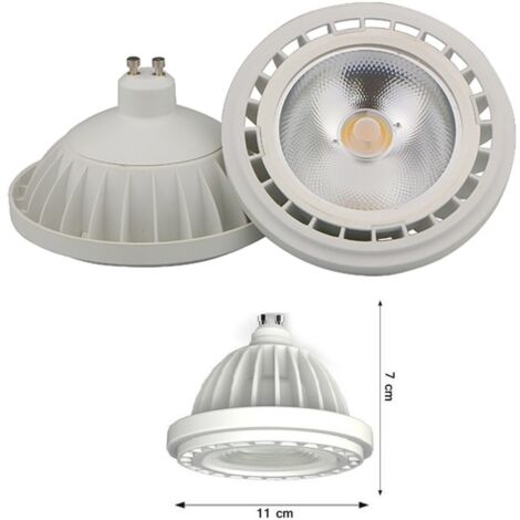 Lampadina GU10 7 watt LED cob faretto ceramica spotlight 100° luce calda