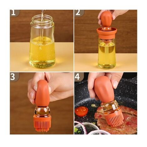 Contenitore Olio Con Pennello In Silicone Olio Dispenser