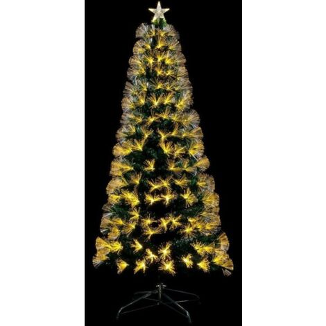 ALBERO DI NATALE LUMINOSO 90 CM CON LUCI LED FIBRA OTTICA BIANCO CALDO