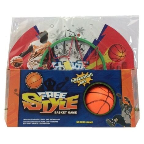 Trade Shop - Tabellone Basket Palla Pompa Canestro Da Interno Gioco Basket  Casa Cameretta