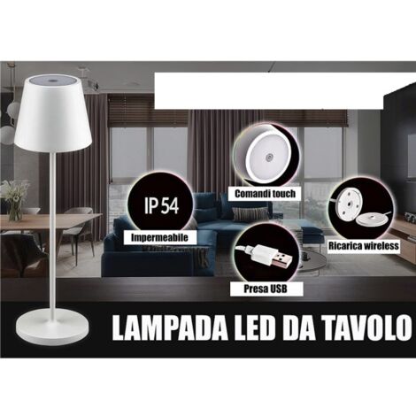 Lampada da Tavolo Senza Fili IP54 LED Esterno Ristorante Lampada da  Scrivania Luce LED Regolabile 8 Colori Lampada da Tavolo Ricaricabile per  Bambini, Giardino, Hotel, Camera Letto, Ristoranti : :  Illuminazione