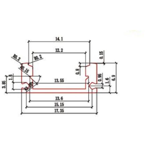 10 PROFILI ALLUMINIO 2MT PER STRISCE LED CON COPERTURA PLASTICA AL-03