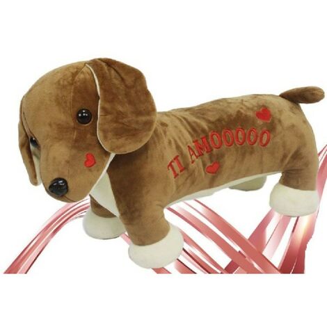 Trade Shop - Cane In Peluche 45cm Con Scritta E Cuoricini San Valentino Colori  Assortiti 95080