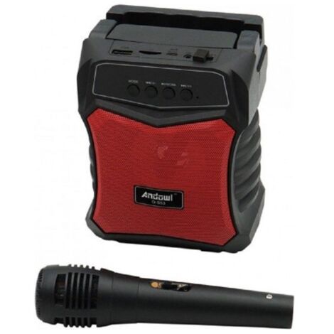 Trade Shop - Altoparlante Bluetooth Portatile Karaoke Con Microfono Cablato  Radio 5watt Q-s53