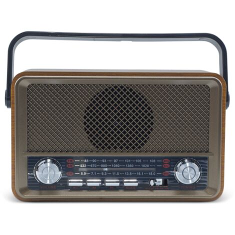 Trade Shop - Radio Fm Retro Wireless Altoparlante Mp3 Portatile