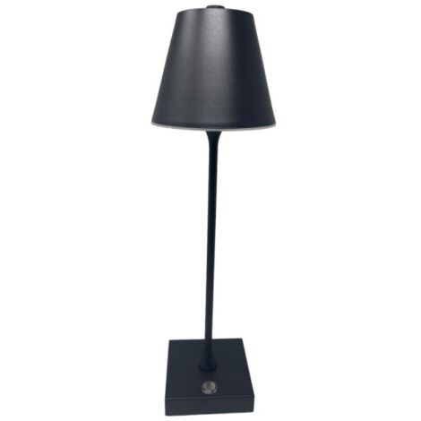 Trade Shop - Lampada Da Tavolo Ricaricabile Usb 10w 3 Colorazione Luce Nero  Bianco Oro D28-3c