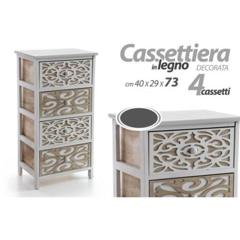 AVANTI TRENDSTORE - BEA - Cassettiera/comó in legno laminato nella misure  60x82x35 cm, disponibile in 2 colori