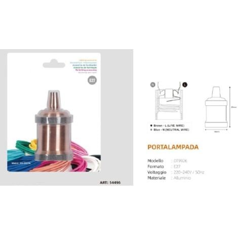 Portalampada in ceramica elettrocanali con staffa e27 4 a. 250 v.