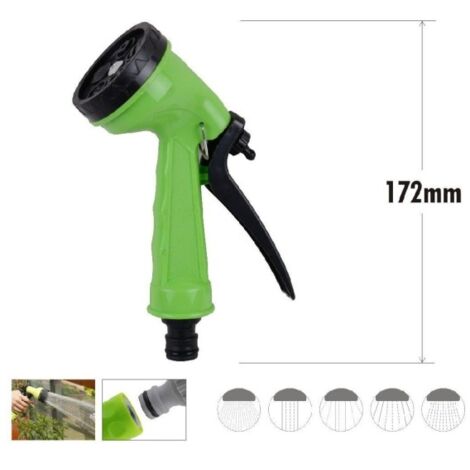 Trade Shop - Pistola Di Spruzzo 5 Funzioni Per Irrigazione Giardino In  Plastica 172mm 90012