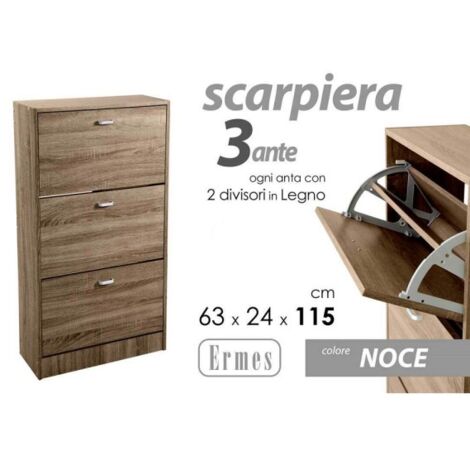 Scarpiera Slim Salvaspazio 4 Ripiani Porta Scarpe Ingresso Casa 50x19x65  Bianco