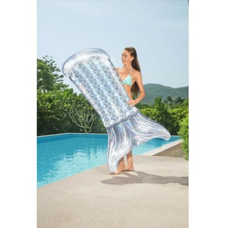 Trade Shop - Materassino Design Coda Sirena Multicolor 178x71x18 Cm  Gonfiabile Piscina 58788