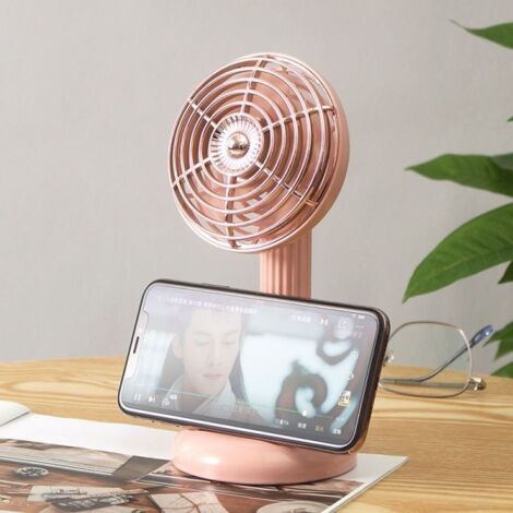 Trade Shop - Mini Ventilatore Elettrico Ricaricabile Con Micro Usb  Reclinabile 180° Gradi