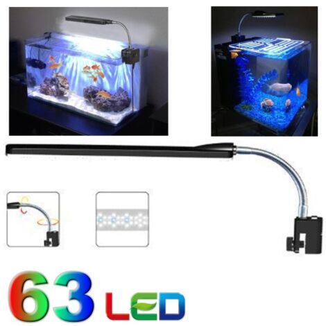 BARRA LED LAMPADA NEON PER ACQUARIO IMPERMEABILE IMMERSIONE LUCE ROSA 30CM