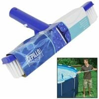 Spazzola Pulizia Piscina Dritta da 25 cm attacco a Clip per pareti