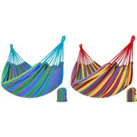 2x1mt Dimensioni Amaca in Cotone Portatile e richiudibile in Un Sacchetto Colore Blu