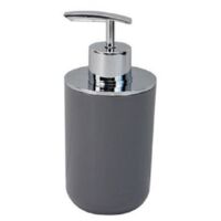 Trade Shop - Dispenser Porta Sapone Liquido Grigio Silver Per Ricambio  Accessori Bagno 79892