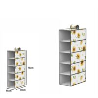 ORGANIZER PER ARMADIO 5 RIPIANI STRATI SCAFFALE PENSILE PORTA OGGETTI  15x30x70CM