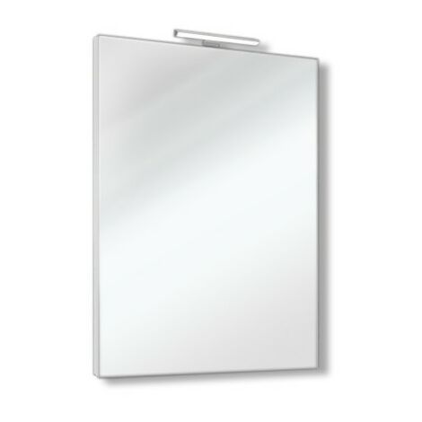 Innovo - specchio bagno rettangolare reversibile telaio perimetrale e lampada led, dimensioni  60 x 80 cm