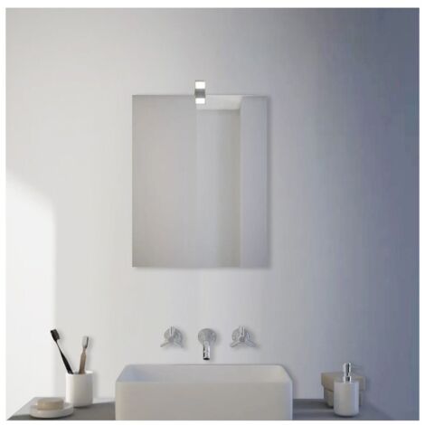 Monel - specchio con lampada led, dimensioni  60 x 80 cm