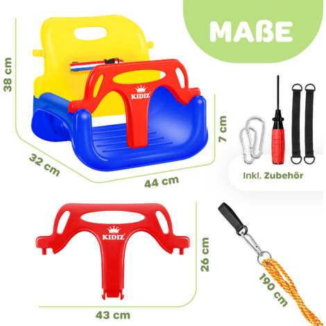 XNS002 Columpio Individual de Exterior para Niños Asiento de Plástico Estructura de Jardín Resistente 3-10 Años | Leroy Merlin