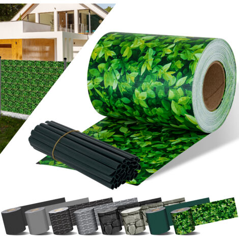 KESSER® PVC pantalla de privacidad tiras de privacidad rollo de pantalla doble piquete valla opaco  resistente a la intemperie y resistente al viento  valla de película de privacidad pantalla de jardí