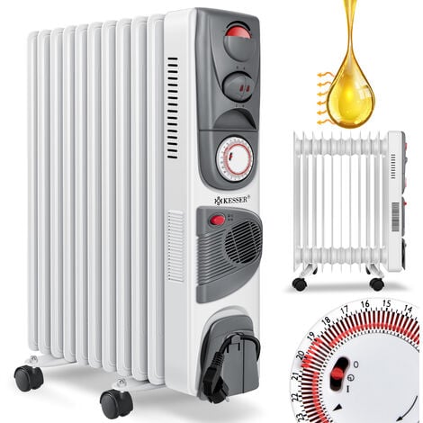 KESSER® Radiador de aceite Calefacción eléctrica 2500W Radiador de aceite  eléctrico 11 aletas / 2500W +