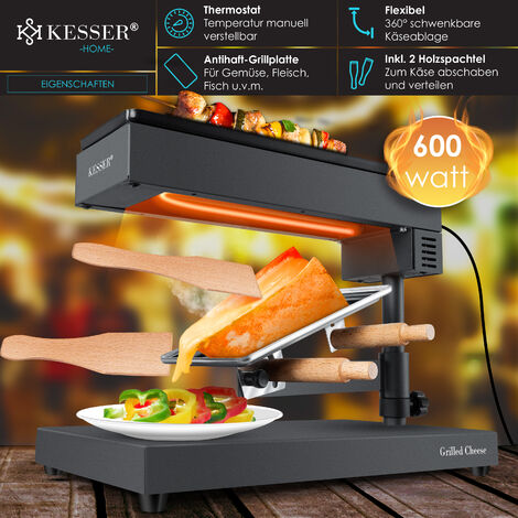 Raclette KITCHEN CHEF 4 personas 650W + Grill Kcwood.4Rp