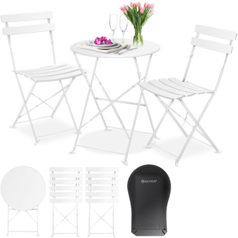 KESSER® Bistro conjunto de 3 piezas mesa de bistro con 2 sillas plegables conjunto de balcón conjunto de balcón muebles plegables muebles de jardín conjunto de jardín conjunto de muebles de jardín  bl