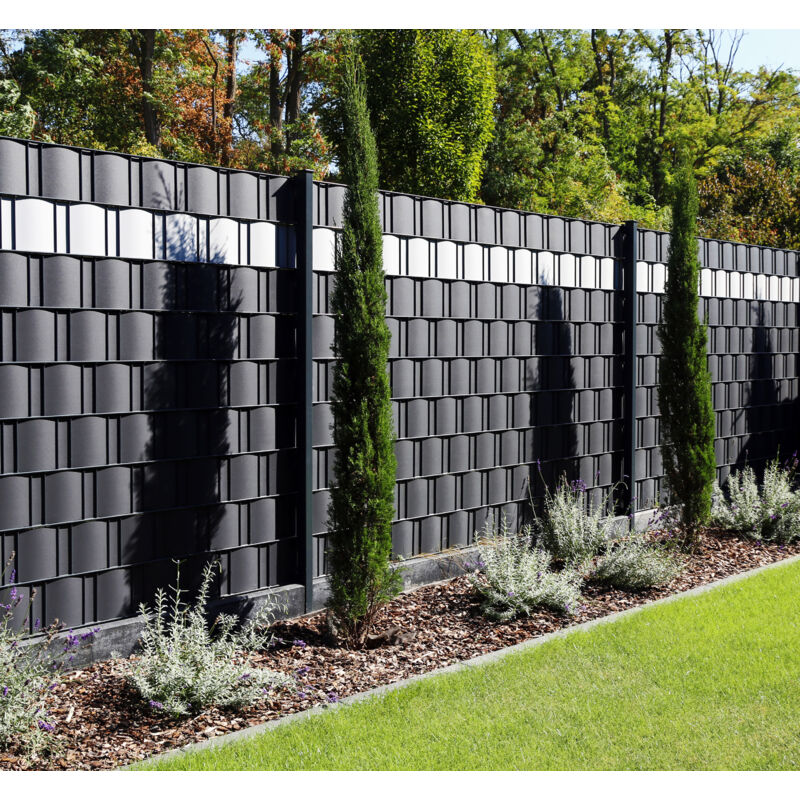 Strisce Privacy Per Recinzioni KESSER - PVC Opaco, 35m, Antracite, Resistente A Vento E UV - Foto 6
