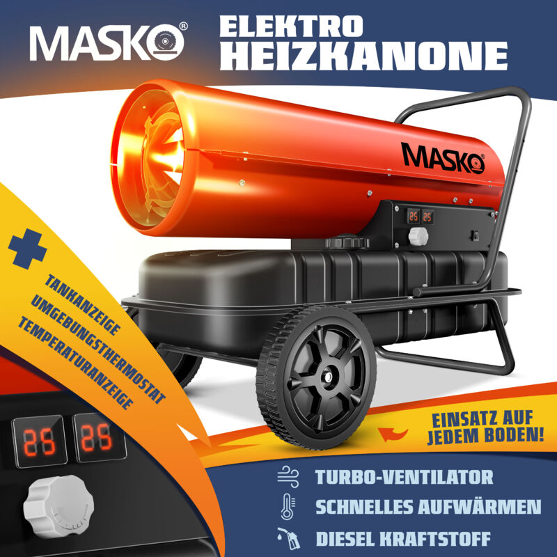 MASKO® Cannone riscaldante da 30kW Diesel Essiccatore per edifici