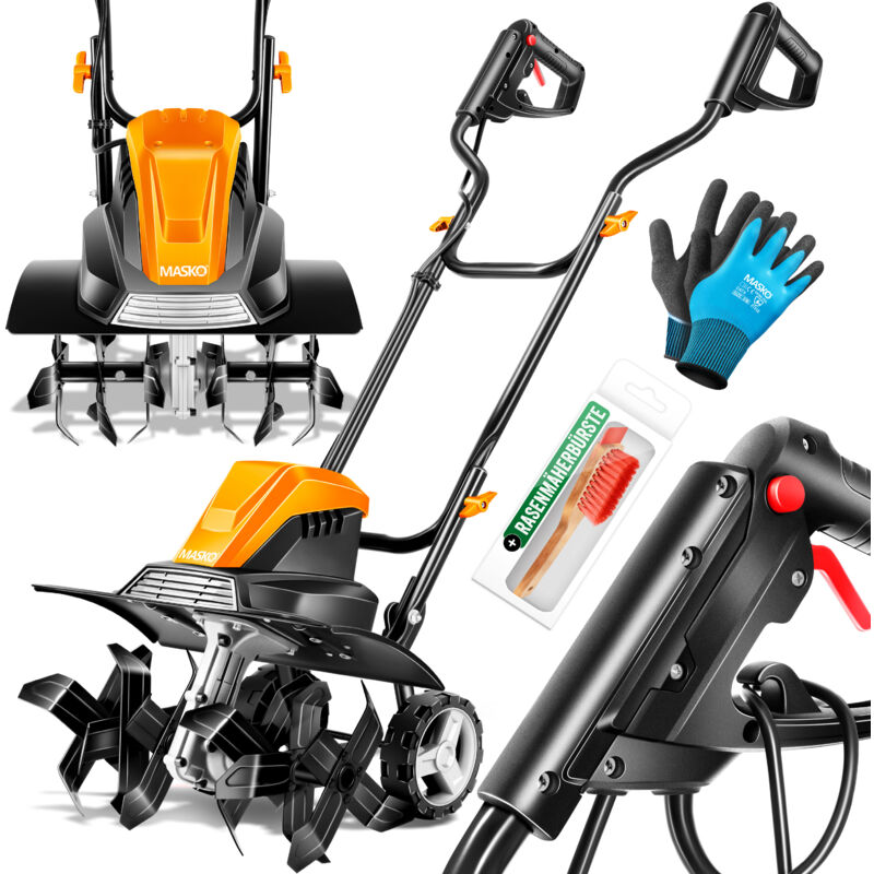 Motozappa Elettrica MASKO 1500W - Larghezza 45cm, Profondità 20cm, Per Giardino E Orto - Foto 2