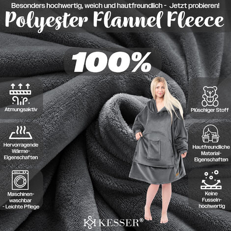 KESSER® Coperta con cappuccio con maniche, Maglione versatile Coperta  indossabile per donne e uomini, Felpa