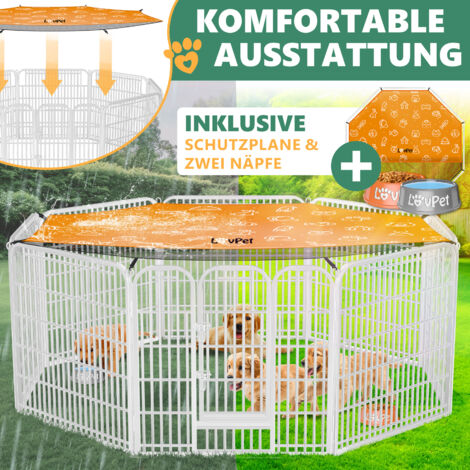 Lovpet&reg; Recinto Pieghevole Per Cuccioli - Spazioso E Pratico, Con Ciotola Inclusa - Ideale Per Casa E Viaggi