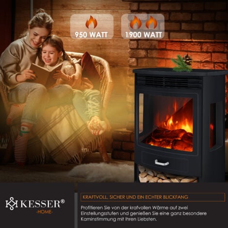 Camino Elettrico 1500W | Effetto Fiamma Realistico | Telecomando E App | Per Parete - Foto 3